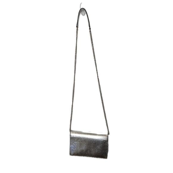 Massimo Dutti Metallic Leather Crossbody Purse - Picture 7 of 7